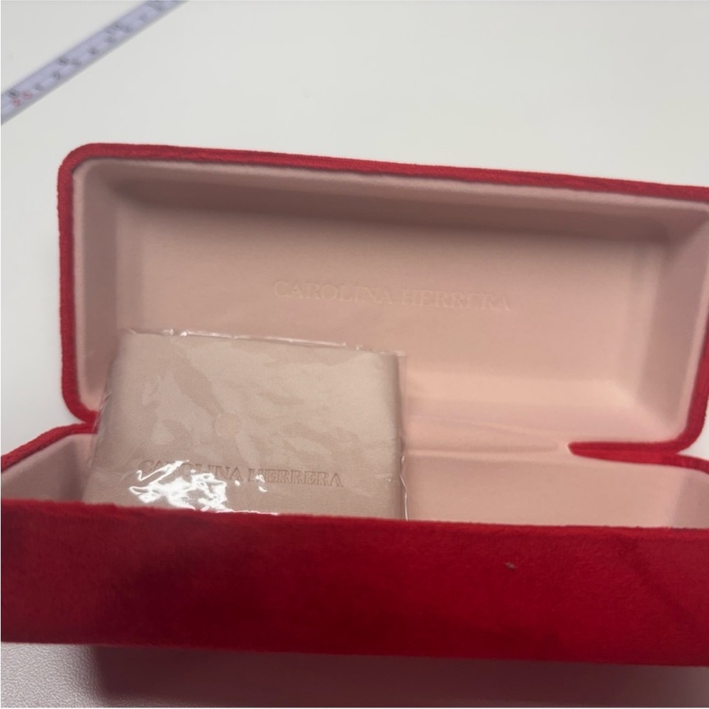 Carolina Herrera Red Velvet Eyewear Case